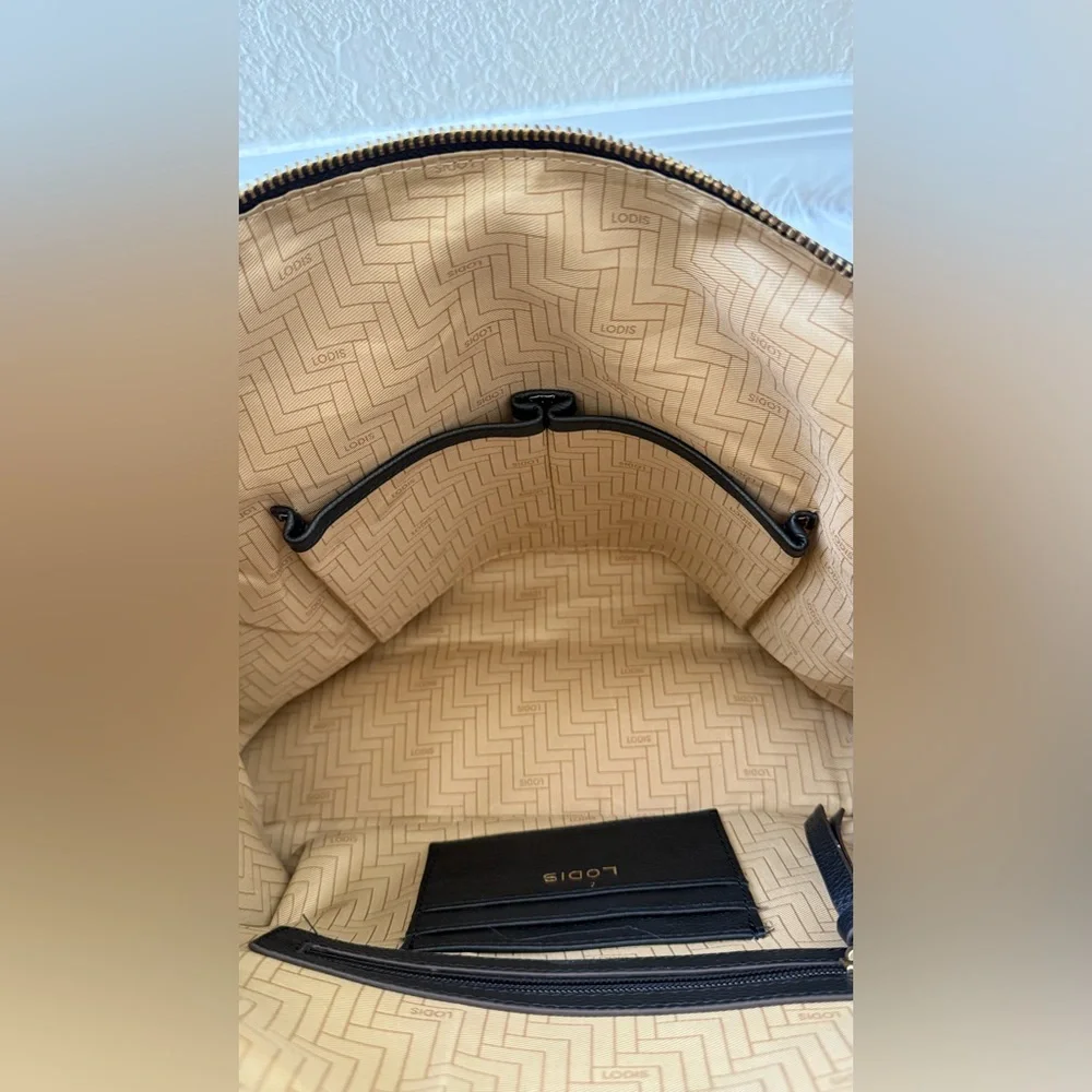 Lodis San Tropez Leather Handbag with Gold Hardware + Wallet - Picture 12 of 16